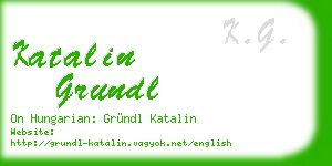katalin grundl business card